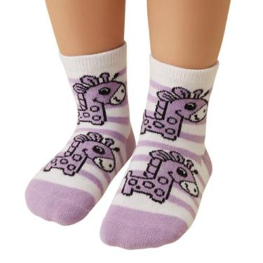 Imagem de Meia Infantil Estampada Menina Apollo, 27 a 30, Lilás