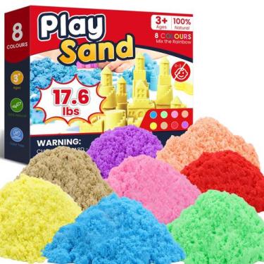 Imagem de Areia Cinética FURWEY 8 Cores Sensorial 8 kg Brinquedo Infantil