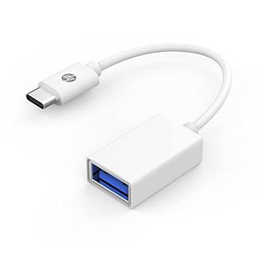 Imagem de HP Cabo Adaptador OTG USB 3.0 para USB-C, DHC-TC105, Branco, Transmissão de dados de 5Gbps/s, 9YF06AA