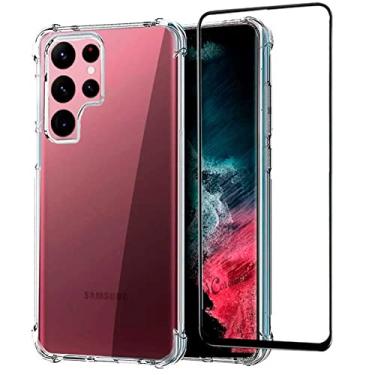 Imagem de Kit Capa + Película 5D Cerâmica Full Cover Compatível Samsung Galaxy S22 Ultra