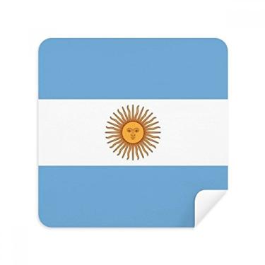 Imagem de Pano de limpeza de tela com bandeira nacional da Argentina América do Sul Tecido de camurça Pacote com 2