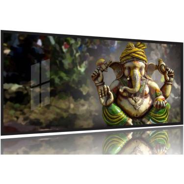 Imagem de Quadros Decorativos Religioso Lord Ganesha Sala 130x60 Moldura Preta 2x2