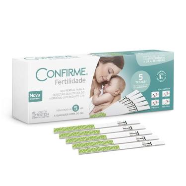 Imagem de Teste para Ovulação Confirme Fertilidade com 5 Tiras Teste