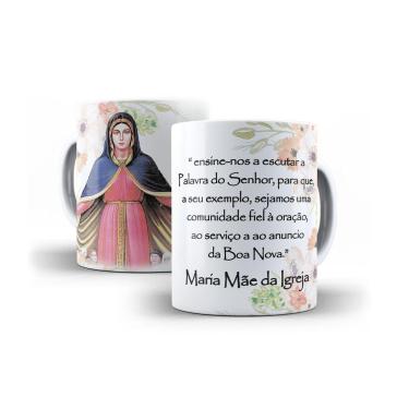 Imagem de Caneca Maria Mãe Da Igreja Em Cerâmica 325Ml Decorativo