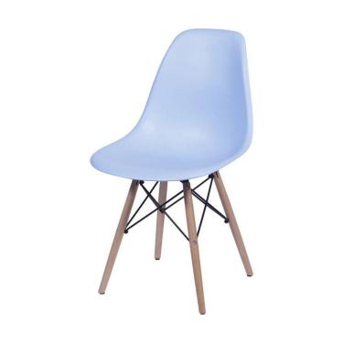 Imagem de Cadeira Boxbit Infantil Dkr Eames Pp Azul Base Madeira