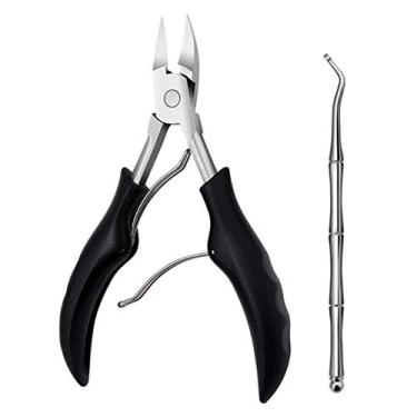Imagem de Kiboule peças kit de ferramentas de unha encravada alicate de cutícula de unha de aço inoxidável cortador de unha encravada levantador de unha do pé tesoura para unha encravada e grossa