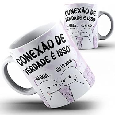 Imagem de Caneca xicara Flork Conexão de verdade amiga