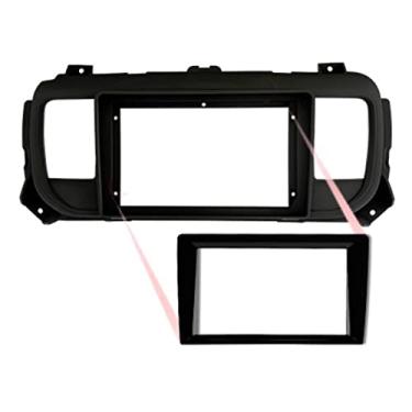 Imagem de Moldura Fiamon 9" Chinês com Adaptador 7" Chinês e Japonês Peugeot Expert, Citroen Jumpy - Preta