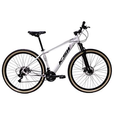 Imagem de Bicicleta Aro 29 Ksw 21 Marchas Alumínio Cambio Shimano Freio a Disco (17, Branco)