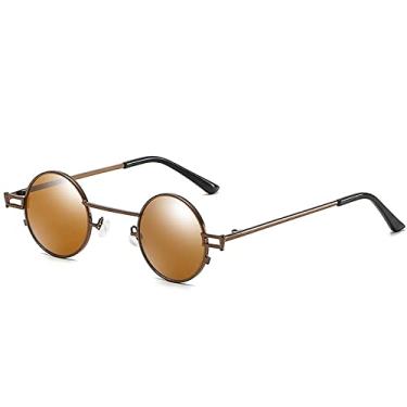 Imagem de Moda de rua Pequeno Óculos de Sol Redondos Homens Mulheres Elegantes Armação Design Retro Steam Punk Óculos de Sol Hipster Sombra Gafas de Sol, 3, Tamanho Único