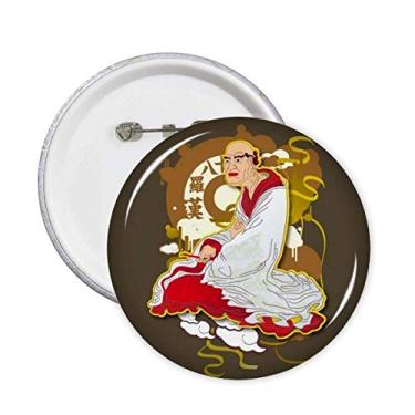 Imagem de Culture Eighteen Arhats Alfinetes de figuras alfandegárias com emblema de botão, decoração de acessórios, 5 peças