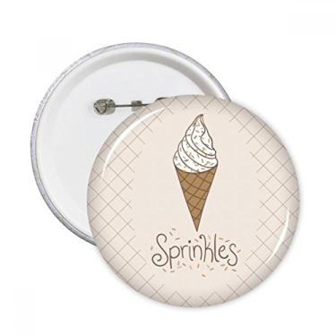 Imagem de Agulha colorida chocolate doce sorvete alfinetes redondos emblema botão decoração acessório 5 peças