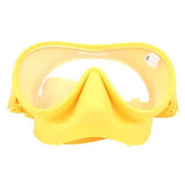 Imagem de Máscara de Mergulho Com Snorkel, óculos de Natação Dobrável de Vidro Temperado Antiembaçante para Mergulho Livre (Amarelo)