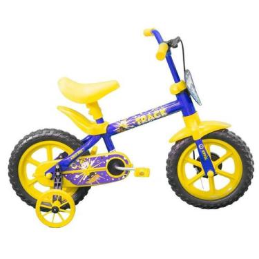 Imagem de Bicicleta Infantil Aro 12 Arco Iris Azul/Amarelo Track Bikes
