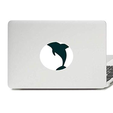 Imagem de Decalque de notebook com emblema de vinil de golfinho azul oceano Docile