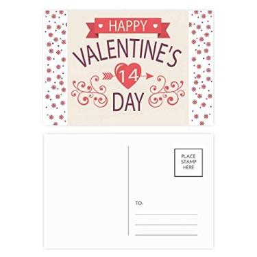 Imagem de Cartão postal vermelho Feliz Dia dos Namorados 14 Coração Flecha Natal Celebração Cartão postal Bênção