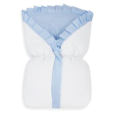 Imagem de Saco de Bebê 100% Algodão Nanna Baby - Azul e Branco