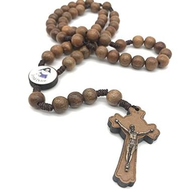 Imagem de Terço Santa Irmã Dulce Madeira Imbuia 10 Mm