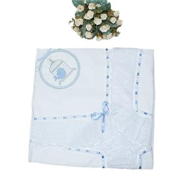 Imagem de Manta Infantil para Bebê com Lasie 100% Algodão - Gaiola Azul