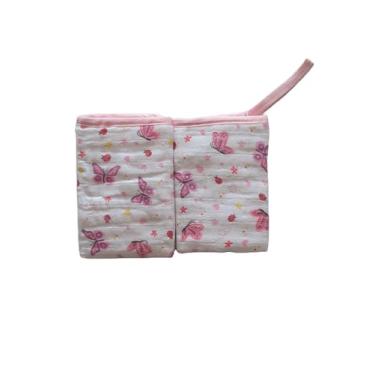 Imagem de Paninho de Boca Bebê Soft Fralda Kit c/2 unidades - Baby Gijo (Rosa Borboletas)
