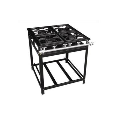 Imagem de Fogão Industrial 4 Bocas 30x30 Economy Cristal Aço Alta Pressão	