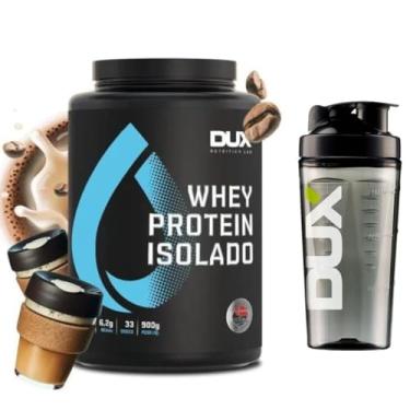Imagem de Combo Whey Protein Isolado Cappuccino - Dux Nutrition 900g + Coqueteleira