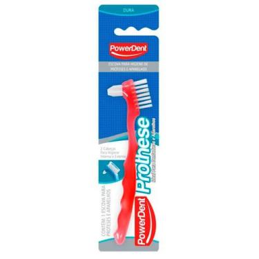 Imagem de Escova Para Limpeza De Prótese Dentária Cabeça Dupla Powerdent (1473)