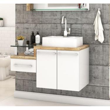 Imagem de Gabinete Armário p/Banheiro (Balcão C/cuba RT41) Legno 830 - Compace, 