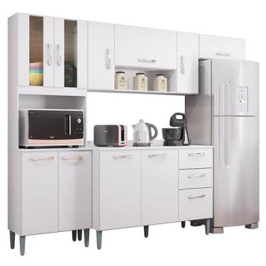 Imagem de Cozinha Lavínia Balcão com Tampo Branco - Poquema - Poquema Industria