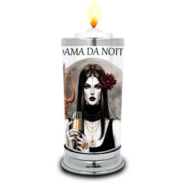 Imagem de Protetor de Velas 7 dias Dama da Noite Vidro Castiçal - Balaio de Sant