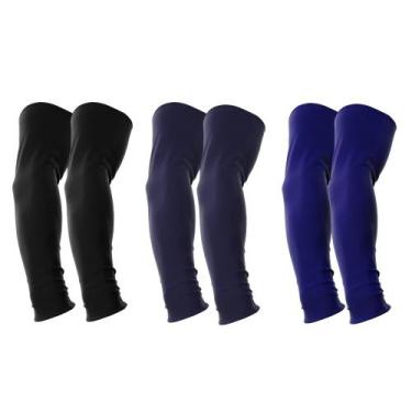 Imagem de Kit 3 Manguitos Proteção Solar Uv Vôlei Ciclismo Protetor Braço Moto -