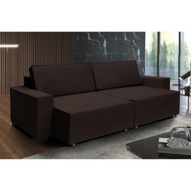 Imagem de Sofá Dallas 2.60m Retrátil  - Sofisticato, marrom