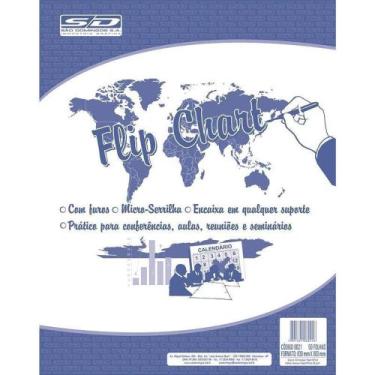 Imagem de Bloco flip chart branco 50fls 63gr/m² 630mmx800mm un - s domingos - S.