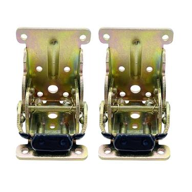 Imagem de Dobradiça dobrável resistente com travamento automático Sdjdhej 2 peças Dobradiça dobrável de freio duplo de 90 graus com parafusos de montagem, suporte rígido dobrável perna de mesa perna de mesa