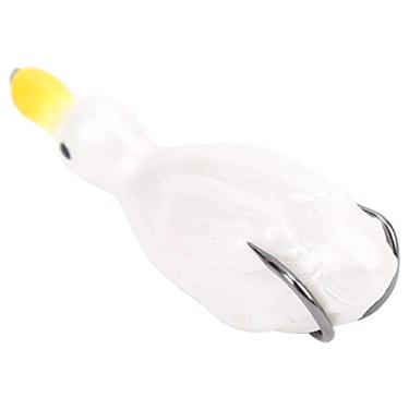 Imagem de Isca de peixe artificial, isca de pesca para pato Equipamento e equipamentos de pesca para a camada superior de água para amantes da pesca(Branco)