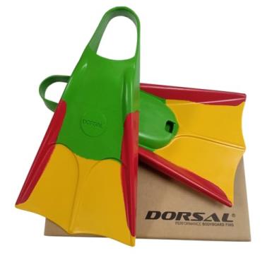 Imagem de DORSAL Bodyboard Bodysurf Floating Swimfins Havaí (Flippers) Verde/Vermelho/Amarelo XX-Pequeno - Masculino Tamanho 3-4