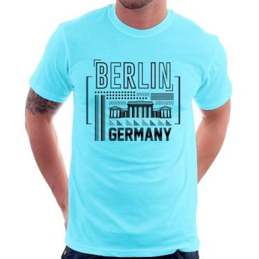 Imagem de Camiseta Berlim Alemanha - Foca na Moda, Azul claro, GG