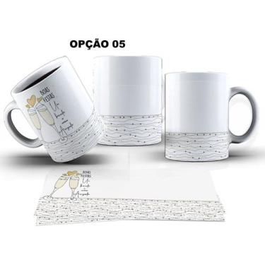 Imagem de Caneca 325ml M4 Feliz Natal Minimalista Delicada - LARANJA E MIMOS
