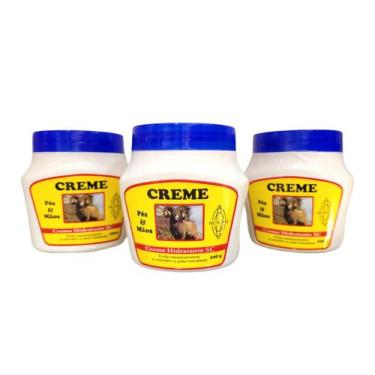 Imagem de SEBO DE CARNEIRO PÉS E MÃOS CREME HIDRATANTE 240g KIT COM 03UND - MUND