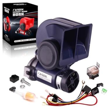 Imagem de FARBIN Buzina de ar para caminhão/carro/motocicleta, kit de buzina de carro com chicote de fios de relé para Jeep Boat carrinho de golfe