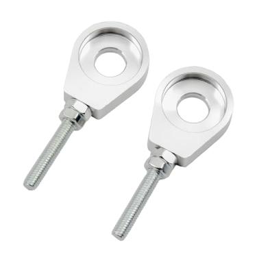 Imagem de Ajustador de tensor de corrente de 15 mm, 2 peças de reposição para CRF XR 50 70 ATV Pit Dirt Mini Bike (prata)