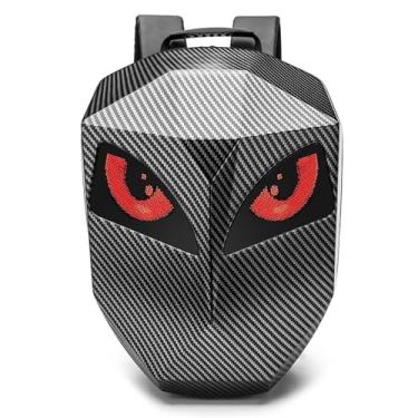 Imagem de Mochila LED para Cavaleiro de Motocicleta, Estojo Rígido à Prova D'água Mochila LED de Grande Capacidade Com Tela Colorida Programável DIY, Bolsa de Ombro para Capacete de Laptop