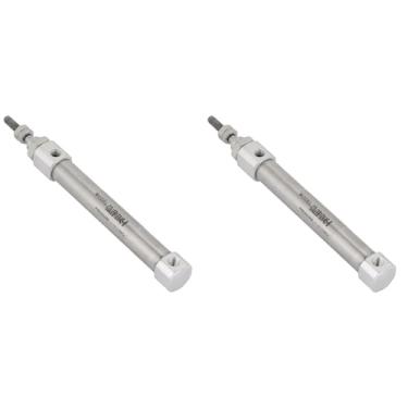 Imagem de 2 Peças Cdj2b10 45b Cilindro de Ar Pneumático de Aço Inoxidável Dupla Ação 10mm de Diâmetro 45mm Curso Limpador Silencioso Compacto