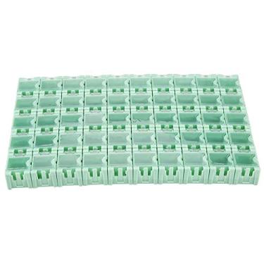 Imagem de 50Pcs Verde SMD SMD Container Box Eletrônica Mini Storage Case Design Compacto Fácil Abrir Fechar DIY Forma Componente Seleção Verde