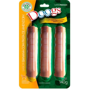 Imagem de Petisco Doogs Super Premium para Cães Adultos Sabor Banana com Pasta de Amendoim - 140g