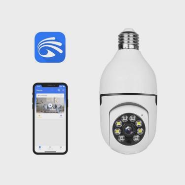 Imagem de Camera de Segunraça Wifi Jortan 360 Casa Empresa Loja Interna e Externa Full Hd Soquete Lampada App Yoosee