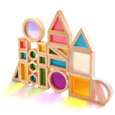 Imagem de Blocos de construção Agirlgle Rainbow Stacker 32 unidades para criança
