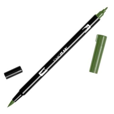 Imagem de TOMBOW Marcadores artísticos de caneta com pincel duplo, Dark Jade 177, pacote com 6
