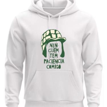 Imagem de Moletom Personalizado Ninguem Tem paciencia - Hs, Branco, GG