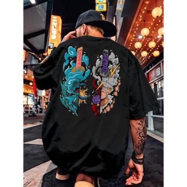 Imagem de Camisa Camiseta Streetwear Anime Piece Luffy Chapéus Palha Gear 5 - DM